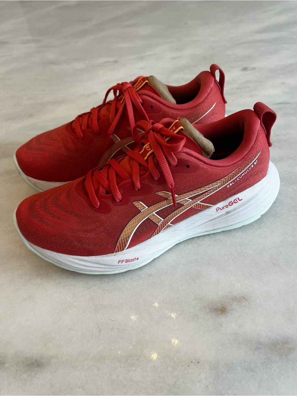 ASICS Gel-Cumulus 27 Running Shoes Women's Size 7.5 Dark Pink Clay White